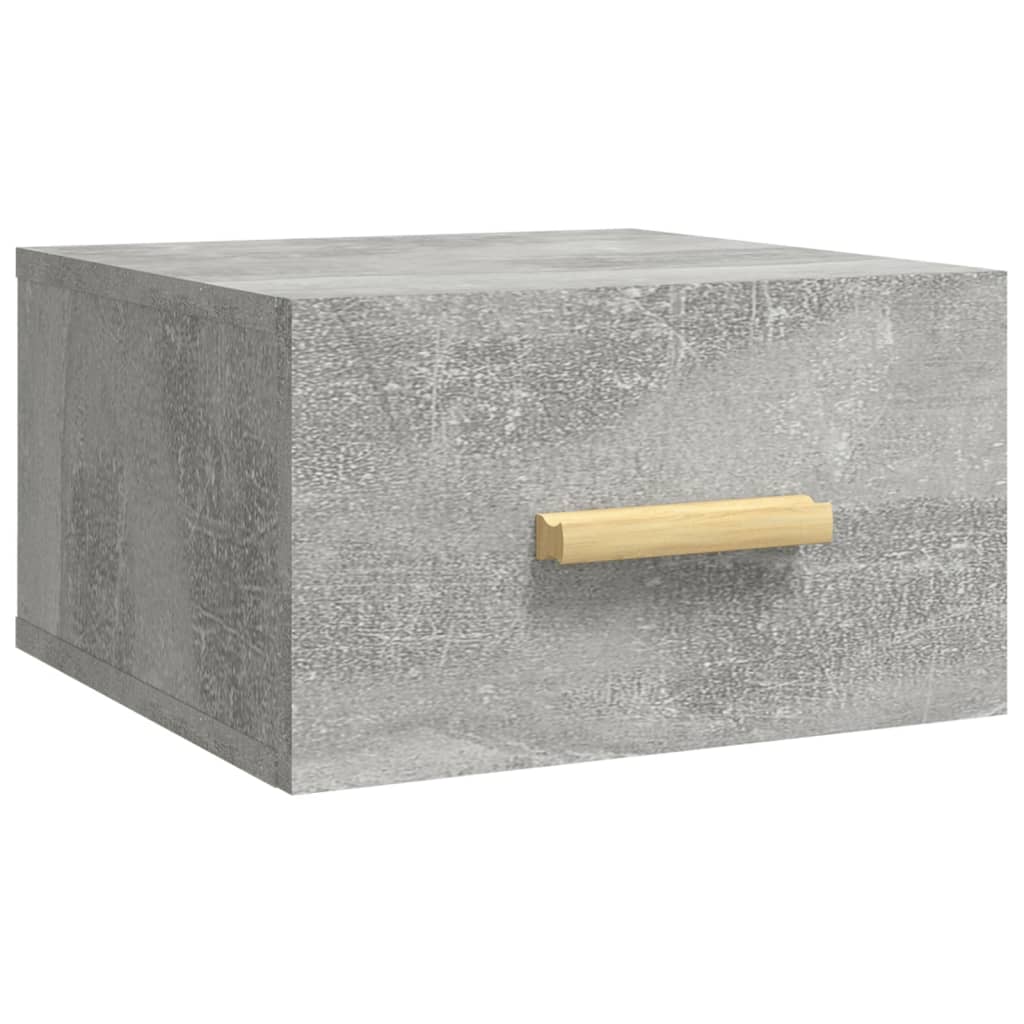 Vidaxl mesa cabeceira montagem na parede 35x35x20 cm cinzento cimento
