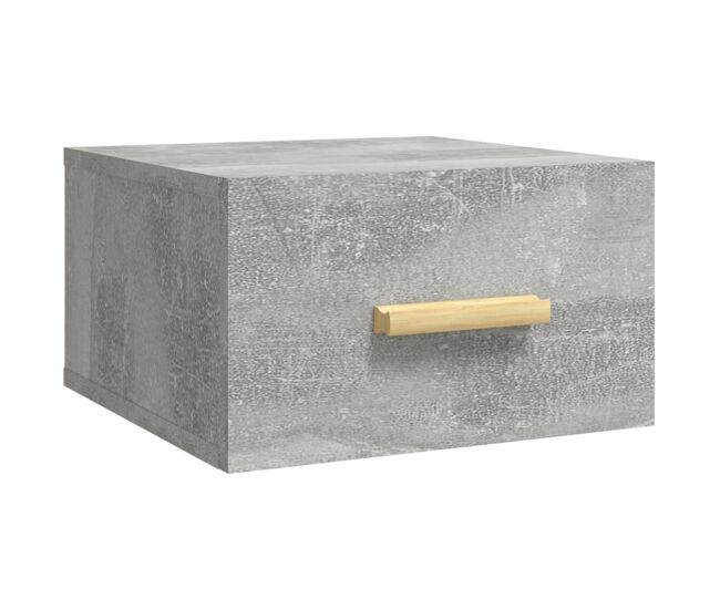 Vidaxl mesa cabeceira montagem na parede 35x35x20 cm cinzento cimento