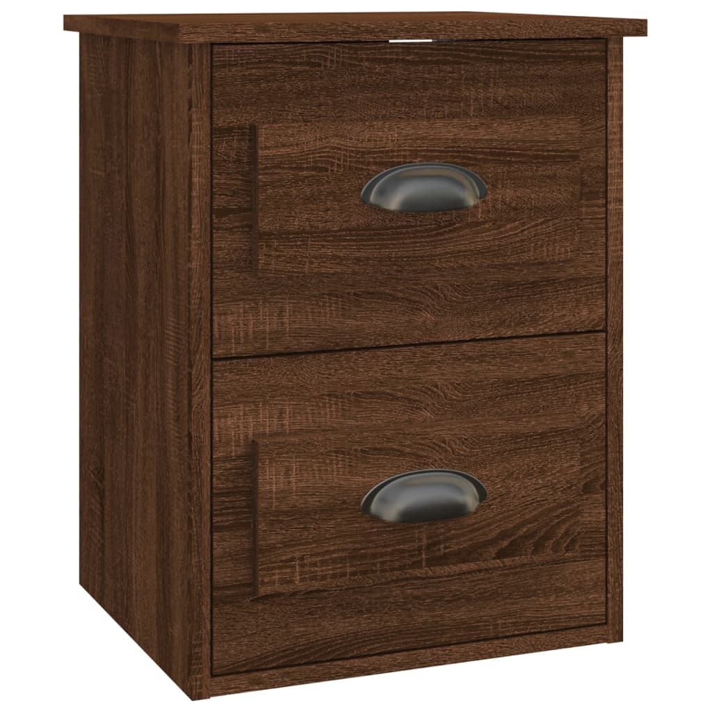 Vidaxl mesa de cabeceira de parede 41,5x36x53 cm carvalho castanho