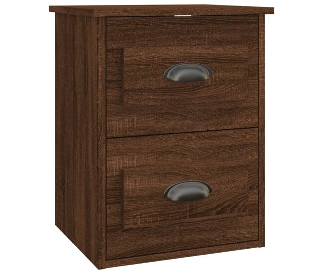 Vidaxl mesa de cabeceira de parede 41,5x36x53 cm carvalho castanho