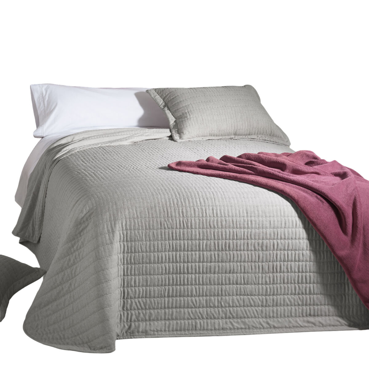 Colcha e capas de almofada reversíveis bouti selen cinza cama 150 cm donegal collections