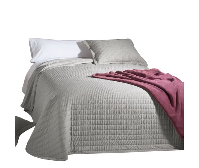 Colcha e capas de almofada reversíveis bouti selen cinza cama 150 cm donegal collections
