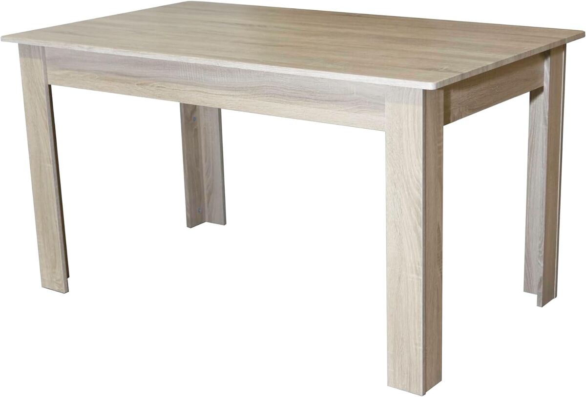Mesa de Jantar Aitana com Estrutura e Tampo em Madeira