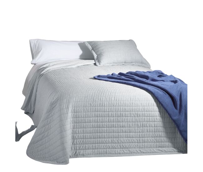 Colcha e capa de almofada reversíveis bouti selen azul cama 105 cm donegal collections