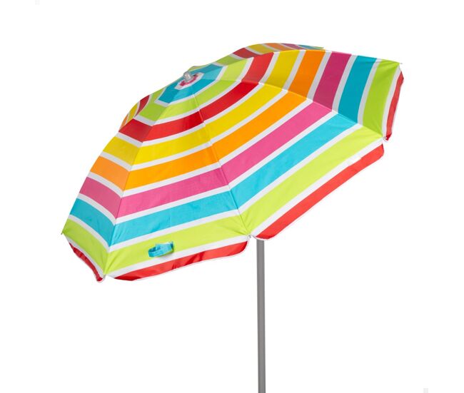 Aktive guarda-sol de praia 8 varetas180 cm cores às riscas