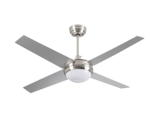 Ventilador de teto com luz 4 lâminas 56w 6 velocidades montana silver dayron