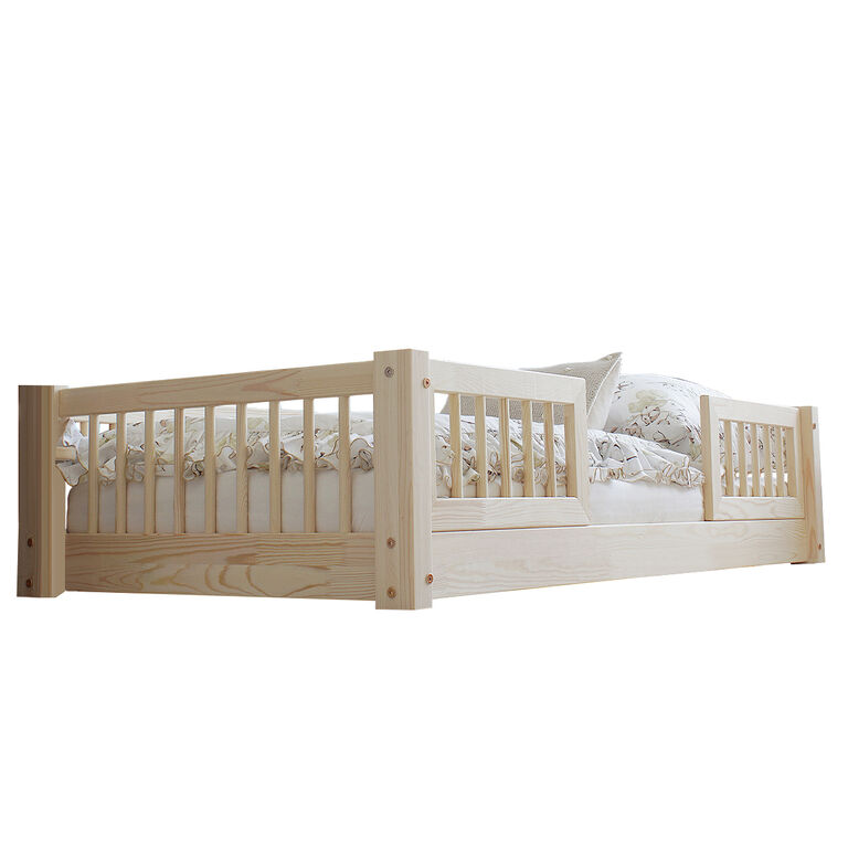 Cama com calhas e base com pés Adèle BoisAgnès