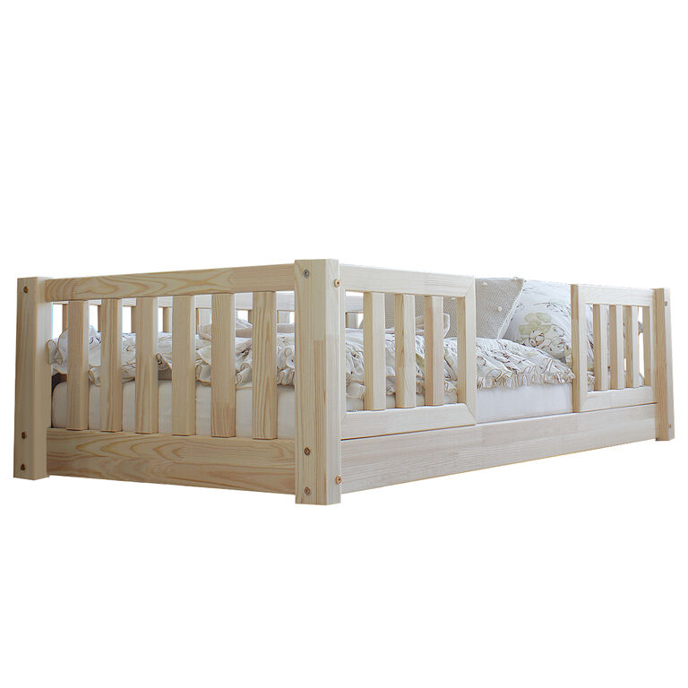 Cama com calhas e base com pés Agnès