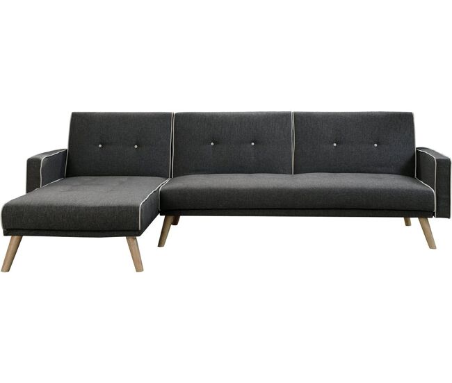 Canapé d'angle convertible et réversible Jules - 3 places - Gris