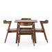 Conjunto de mesa e 4 cadeiras de jantar Venus 80x80 Conjunto de mesa e 4 cadeiras de jantar Venus 80x80 Nogal