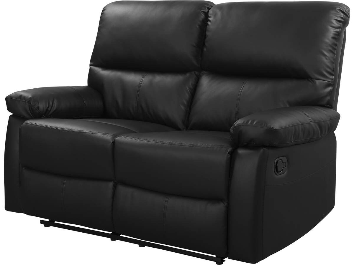 Canapé relaxant "lincoln" - 147 x 89 x 103 cm - 2 places - noir