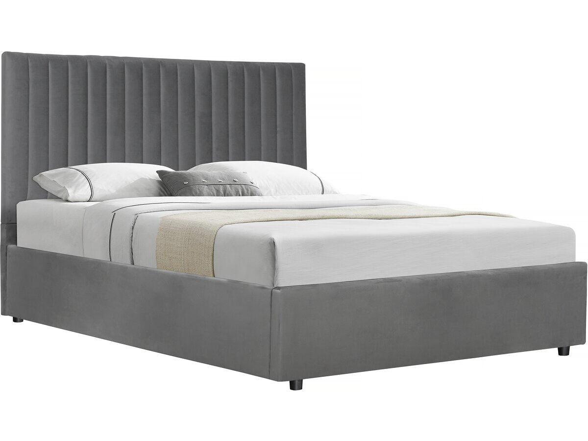 Cama com caixa "mia" - 160 x 200 cm - gris