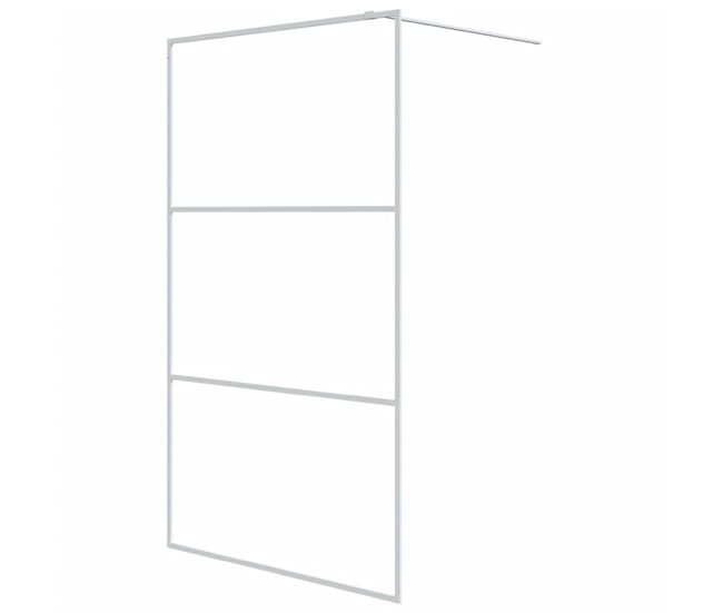 Vidaxl divisória de chuveiro branco 115x195 cm vidro esg transparente