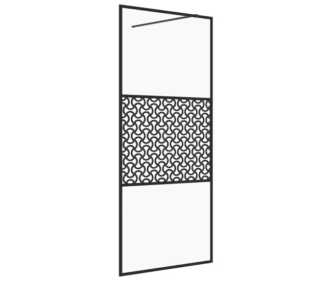 Vidaxl divisória de chuveiro c/ vidro transparente esg 115x195cm preto