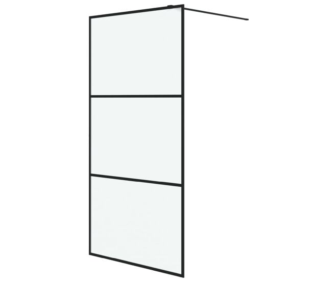 Vidaxl divisória de chuveiro 100x195 cm vidro opaco esg preto
