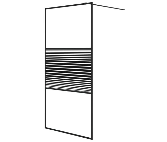 Vidaxl divisória de chuveiro c/ vidro esg transparente 100x195cm preto