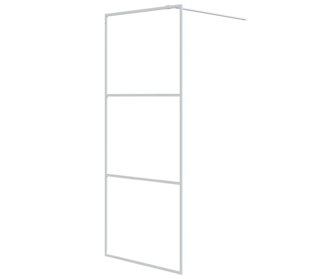 Vidaxl divisória de chuveiro branco 80x195 cm vidro esg transparente