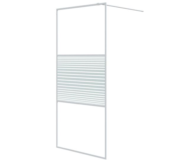 Vidaxl divisória de chuveiro vidro transparente esg 90x195 cm branco
