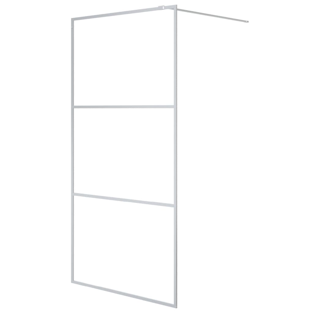 Vidaxl divisória de chuveiro prateado 100x195cm vidro esg transparente