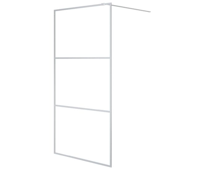 Vidaxl divisória de chuveiro prateado 100x195cm vidro esg transparente