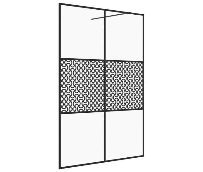 Vidaxl divisória de chuveiro c/ vidro transparente esg 140x195cm preto