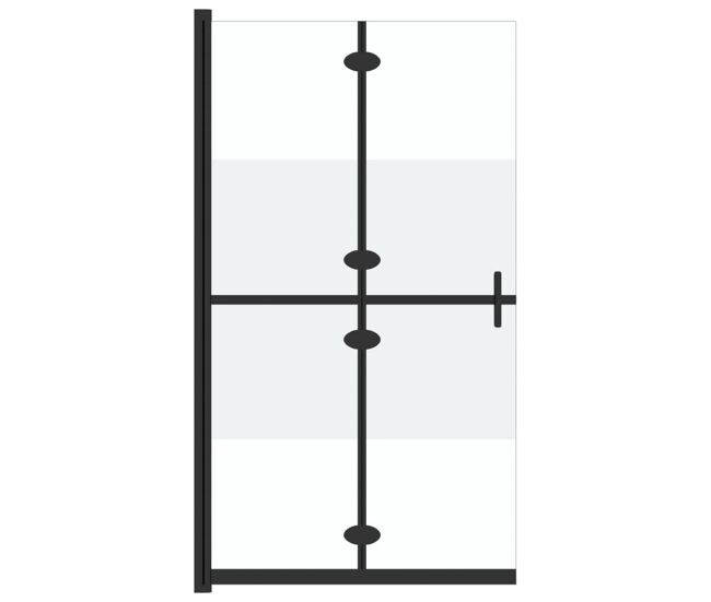 Vidaxl divisória chuveiro dobrável 100x190 cm meio vidro fosco esg