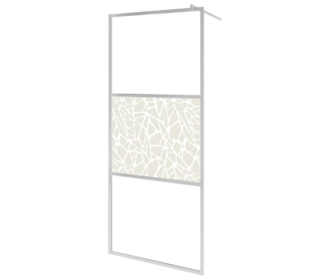 Vidaxl divisória de chuveiro 100x195 cm vidro esg design pedras