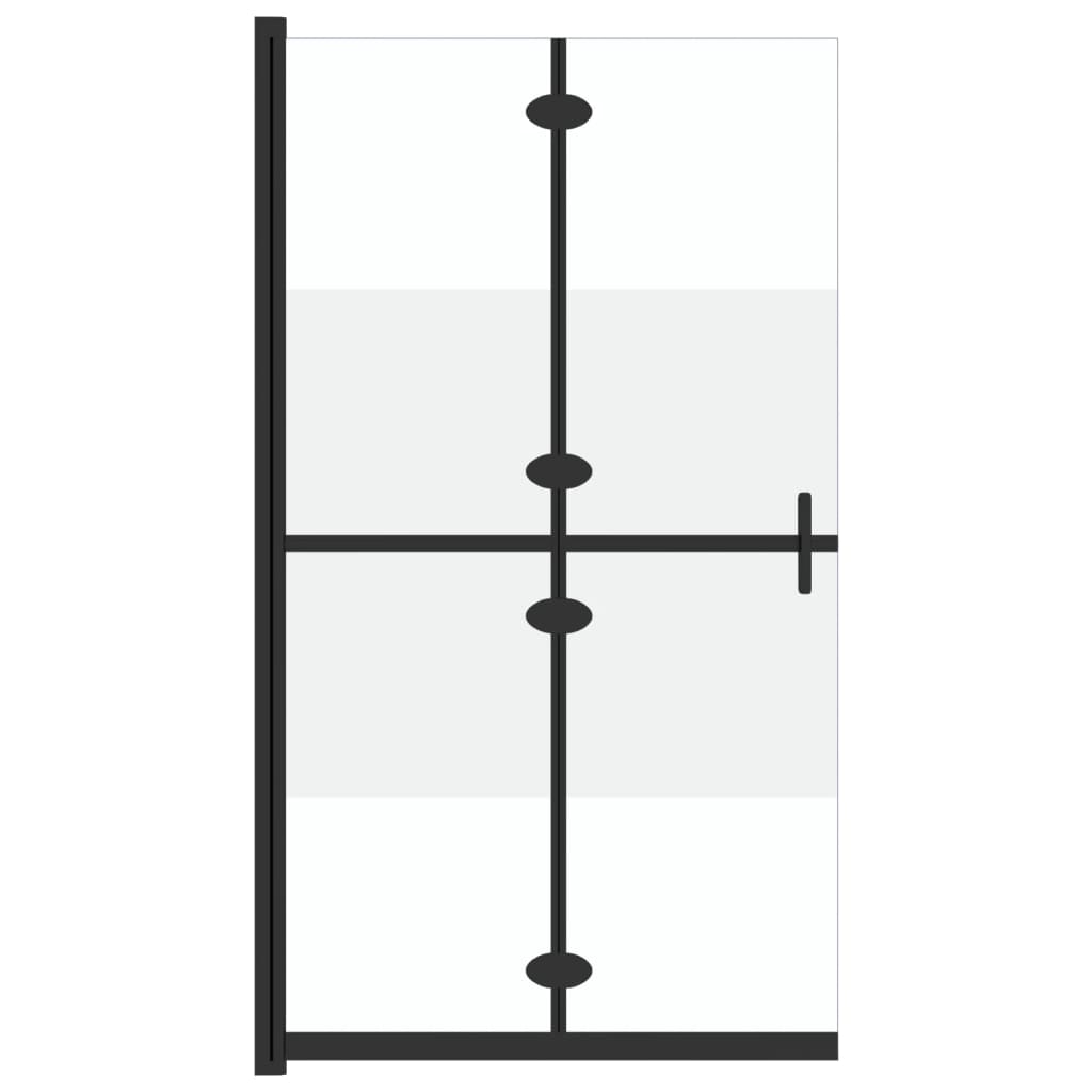 Vidaxl divisória chuveiro dobrável 80x190 cm meio vidro fosco esg