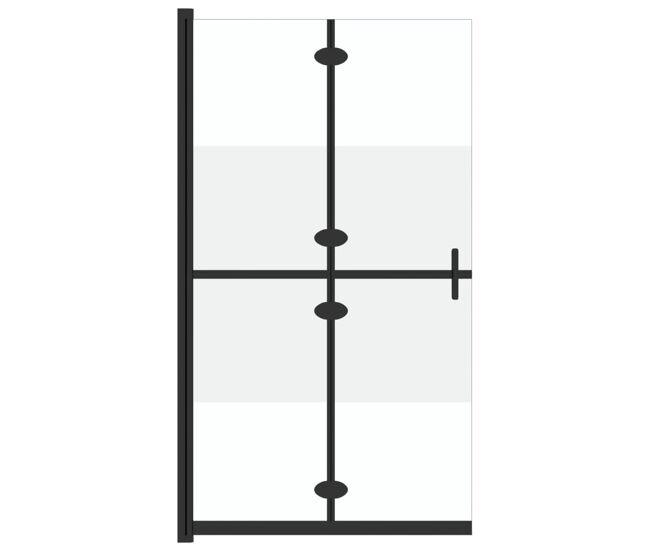 Vidaxl divisória chuveiro dobrável 80x190 cm meio vidro fosco esg
