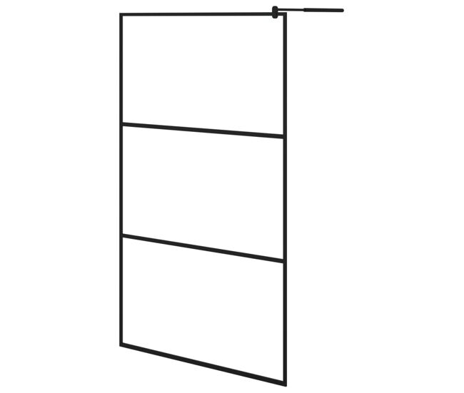 Vidaxl divisória de chuveiro vidro transparente esg 115x195 cm preto