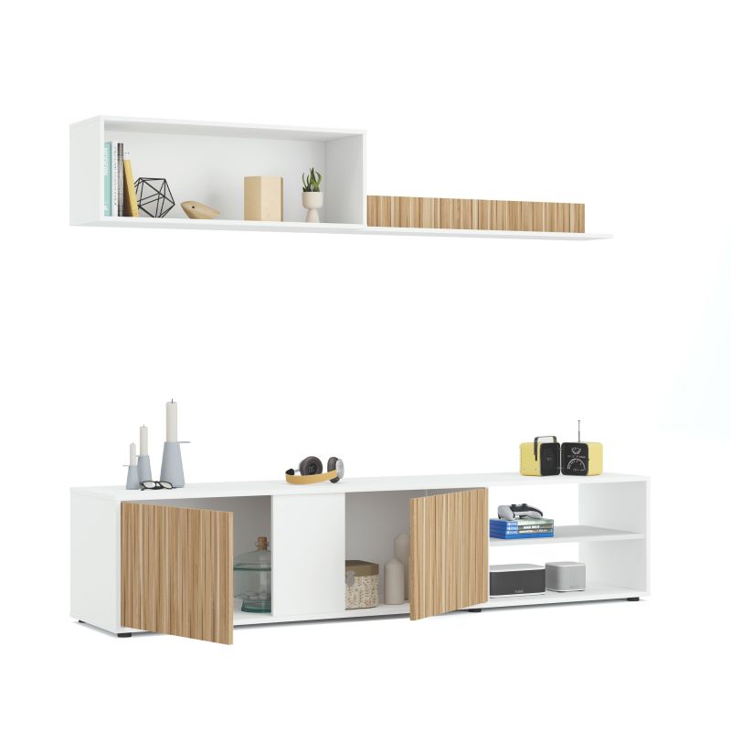Salão ecco blanco artik (blanco mate) - natur 180 x 40 x 33 cm