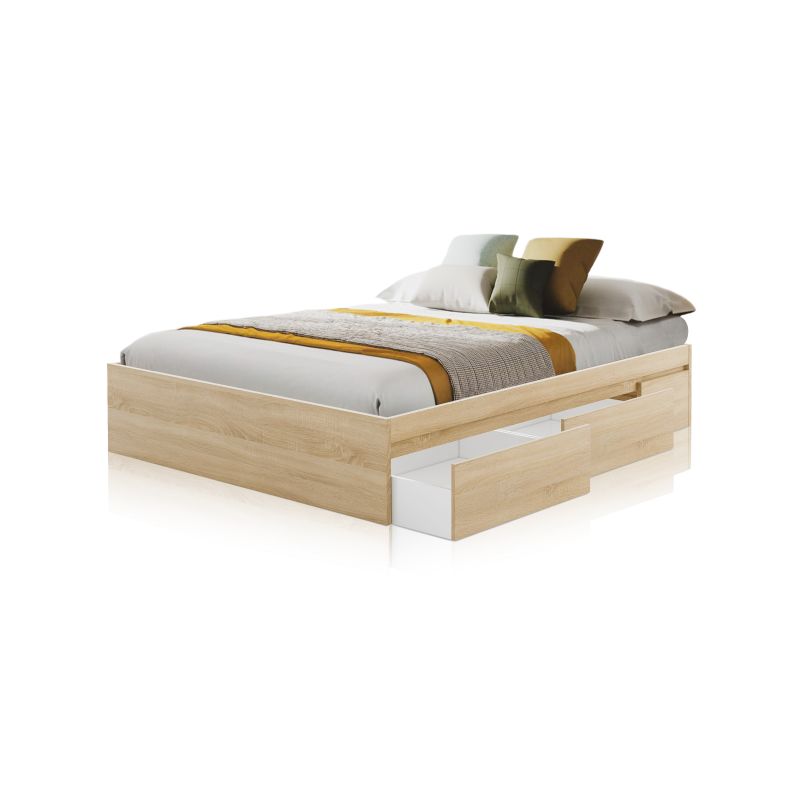 Cama four carvalho canadiano 196 x 37 x 156 cm