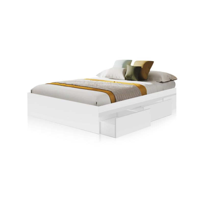 Cama four artik white (blanc mate) 196 x 37 x 156 cm