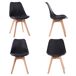 Mesa extensible Helga 120, 6 sillas Nora Mesa extensible Helga 120, 6 sillas Nora Preto