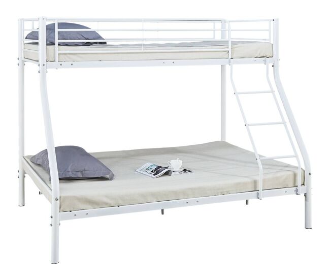 Beliche metálico "leo" molas box incluídas - 90/140 x 190 cm - branco
