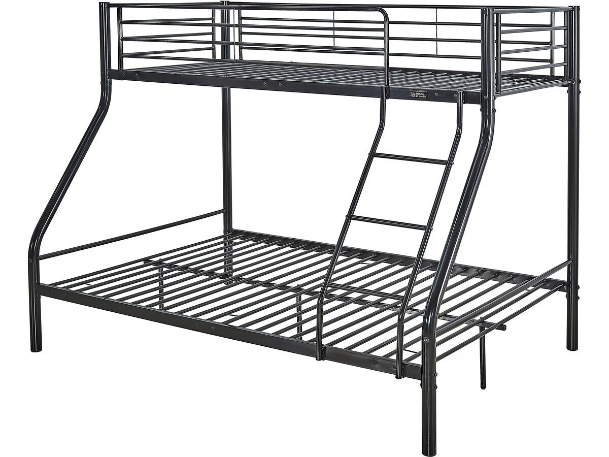 Beliche metálico "leo" molas box incluídas - 90/140 x 190 cm - noir