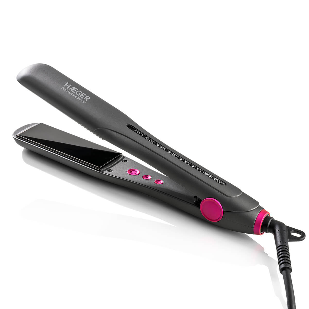 Alisador de cabelo haeger tourmaline power - cerâmica, 130ºc a 230ºc