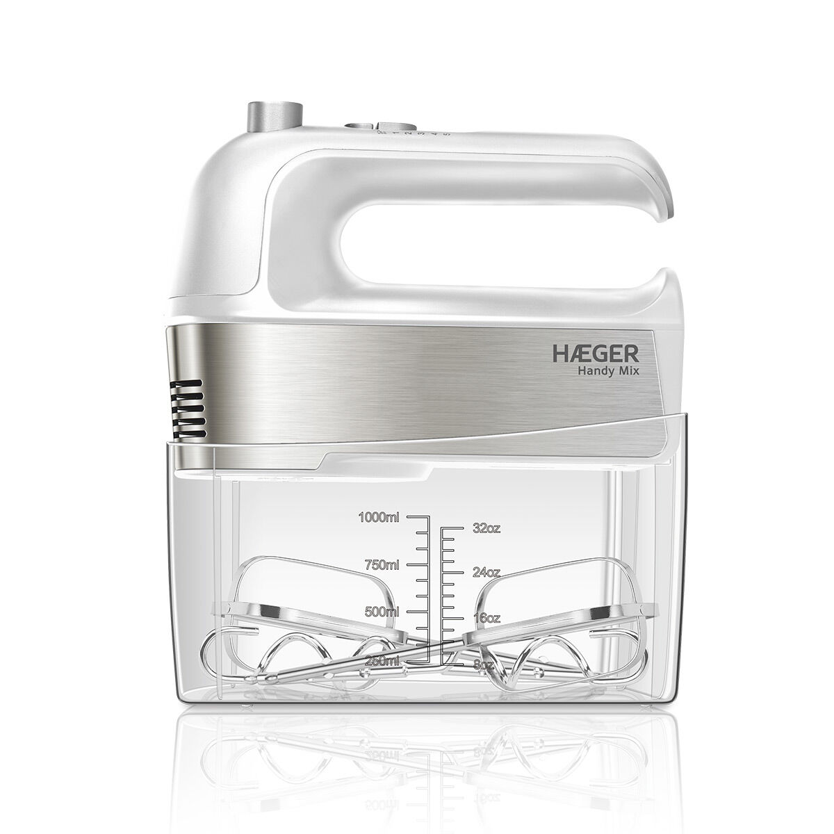 Batedeira com taça medidora haeger handy mix 300w 5 velocidades