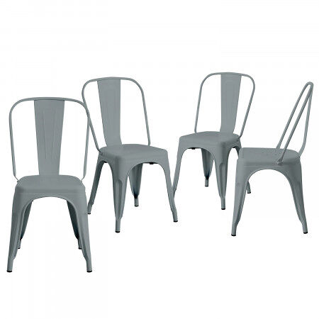 Pack 4 cadeiras industriais strong 45x54x85cm thinia home