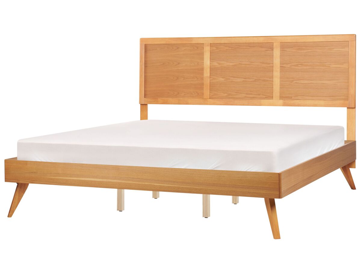 Beliani Cama MDF ISTRES 187x205 Castanho Claro