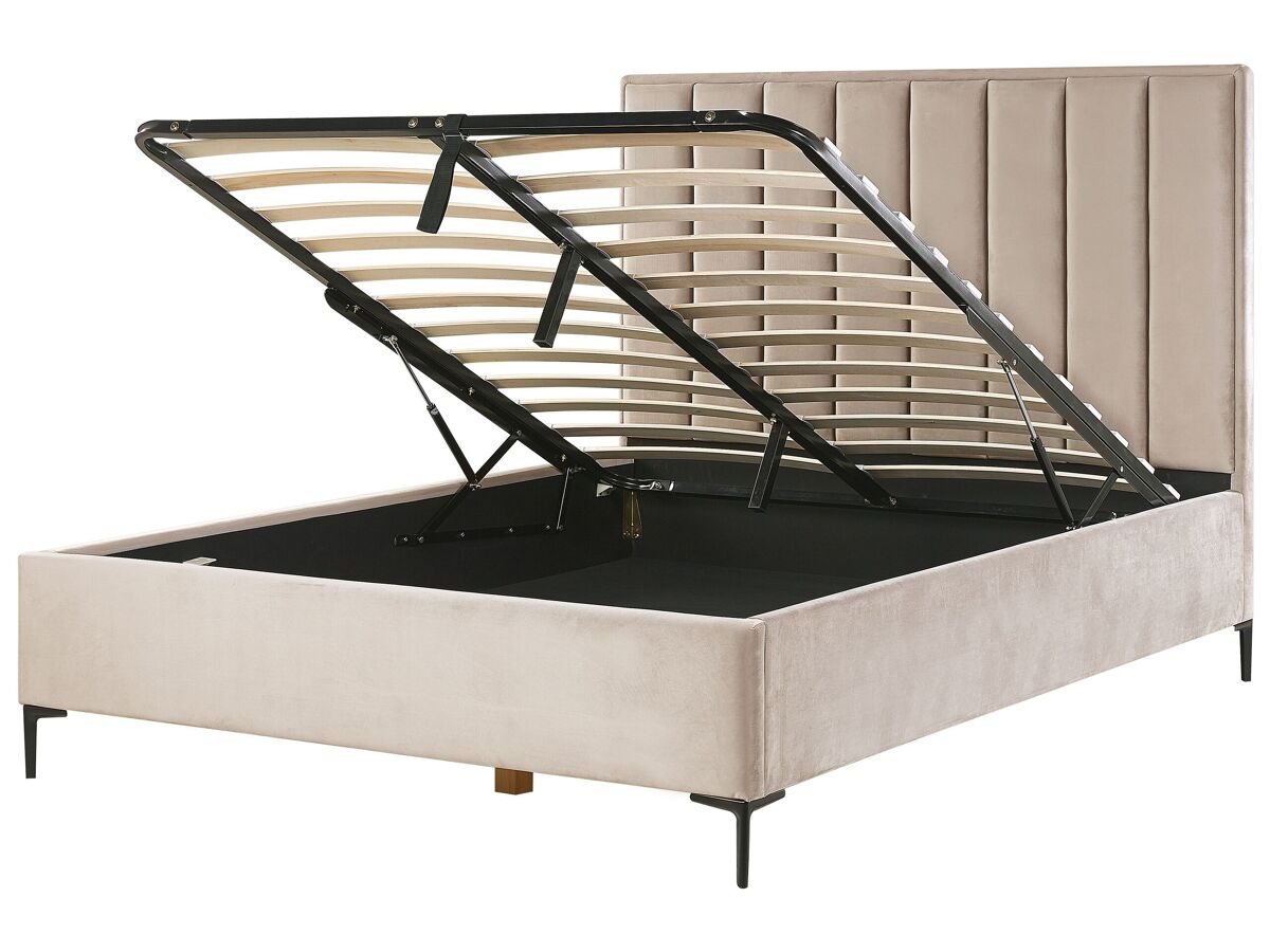 Beliani Cama baú Veludo SEZANNE 170x215
