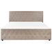 Beliani Cama con almacenaje Terciopelo AMIENS 191x217 Beliani Cama con almacenaje Terciopelo AMIENS 191x217 Bege
