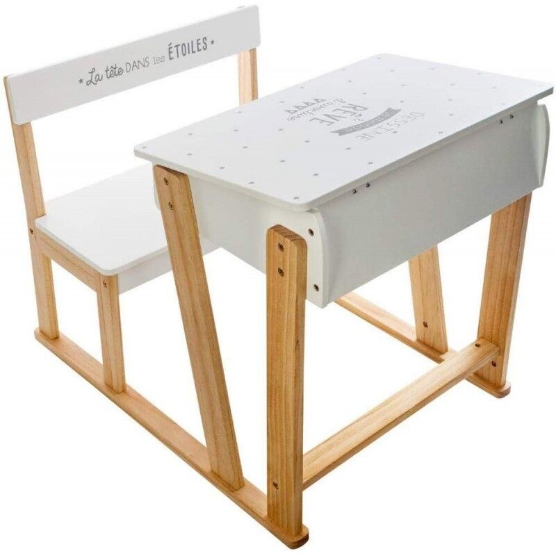 Escritório com cadeira mdf blanc 58x79x58cm