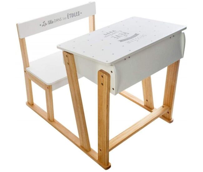 Escritório com cadeira mdf blanc 58x79x58cm
