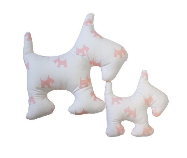 Almofadas set de 2 algodão rosa 30x30/50x50cm