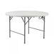 Mesa dobrável redonda efeito granito O91 121x121 Mesa dobrável redonda efeito granito O91 121x121 Branco