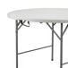 Mesa dobrável redonda efeito granito O91 121x121 Mesa dobrável redonda efeito granito O91 121x121 Branco