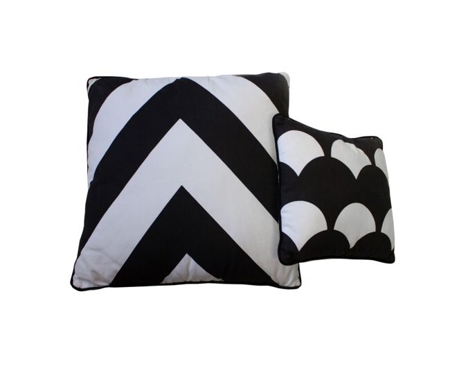 Almofadas set de 2 algodão multicolor 30x30/50x50cm
