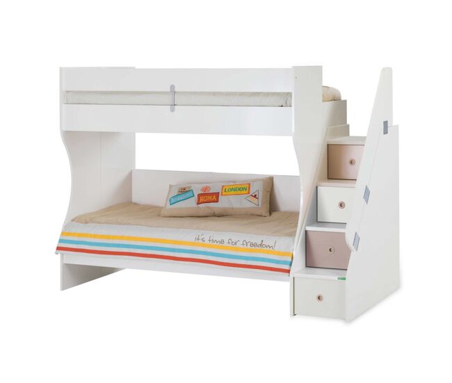 Beliche em aglomerado blanc 90x190/90x190cm
