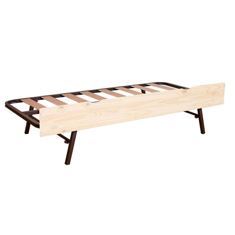Cama extraível elevável de madeira blanc lavado 90x190cm